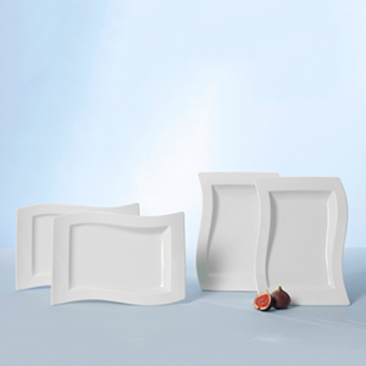 Gourmetset 4 tlg. (Gourmet-Teller) New Wave
