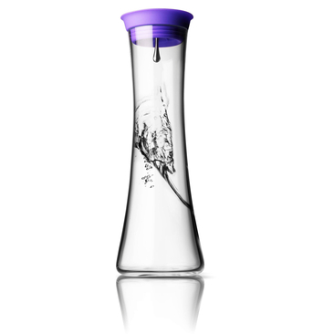 Wasserkaraffe mit tropfreiem Deckel- violett