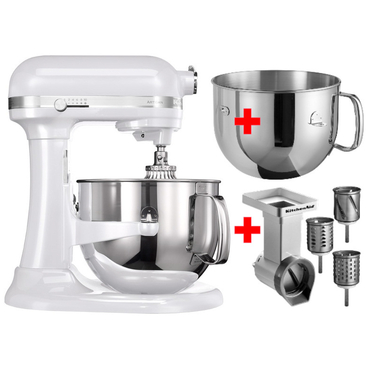 6,9 L-Artisan Küchenmaschine mit Schüsselheber frosted pearl