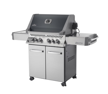 Prestige 500 (Grau) mit Infrarot-Heckbrenner und SIZZLE ZONE™ Seitenbrenner SIZZLE ZONE™ Seitenbrenner