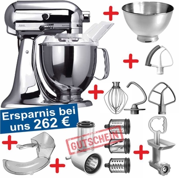 Set-Angebot 2 (Fleisch-Gemüse-Set) Artisan edelstahl plus 10 Teile