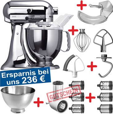 Set-Angebot 6 (Gemüse und Raspel-Set) Artisan edelstahl plus 10 Teile