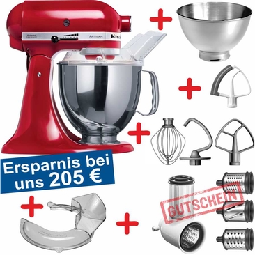Set-Angebot 9 (Gemüse und Raspel-Set) Artisan rot plus 9 Teile