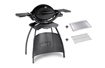 Weber0 Q 1200 - Gasgrill mit Stand Schwarz