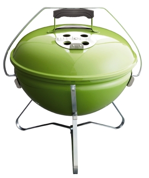 Smokey Joe Premium, 37 cm, Spring Green mit Tragebügel als Deckelhalter