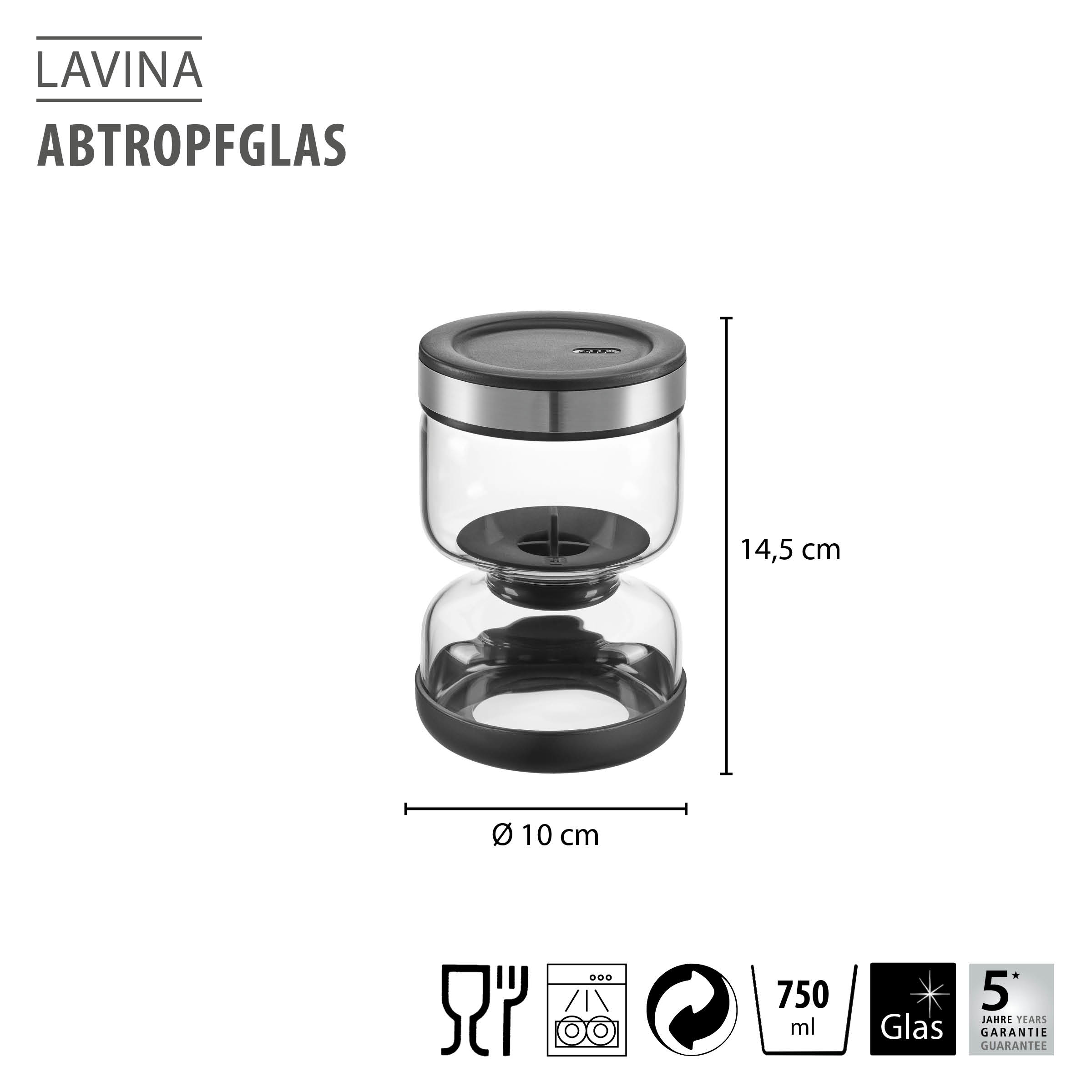 Abtropfglas LAVINA 750ml