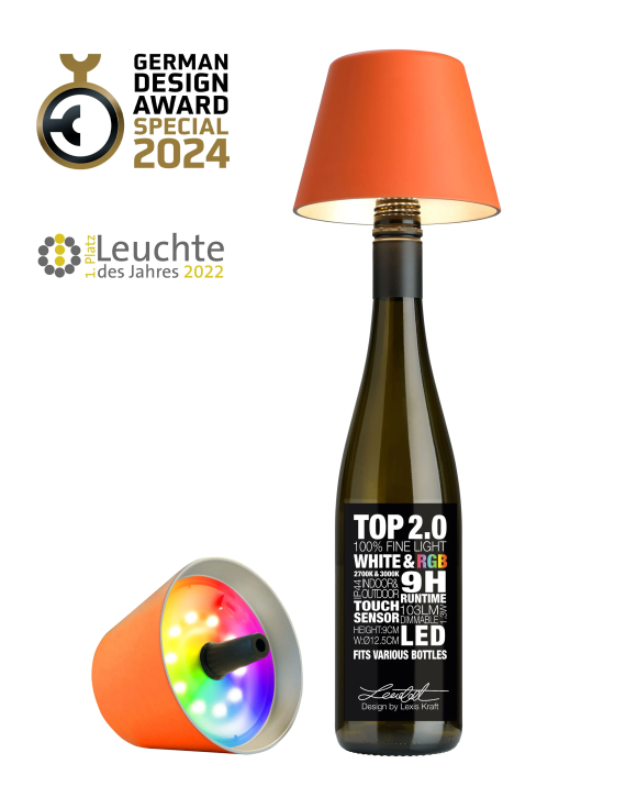 Sompex Top 2.0  Akku Leuchte orange