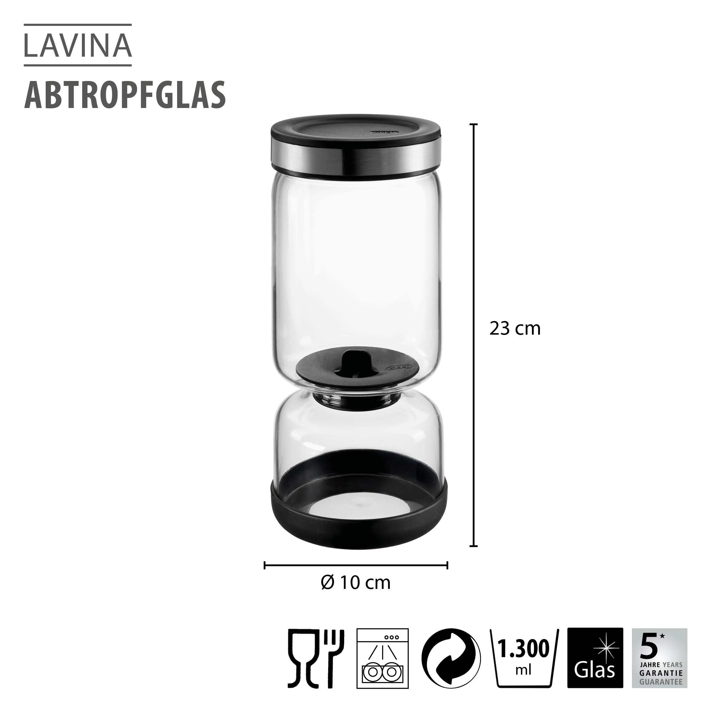 Abtropfglas LAVINA 1300ml