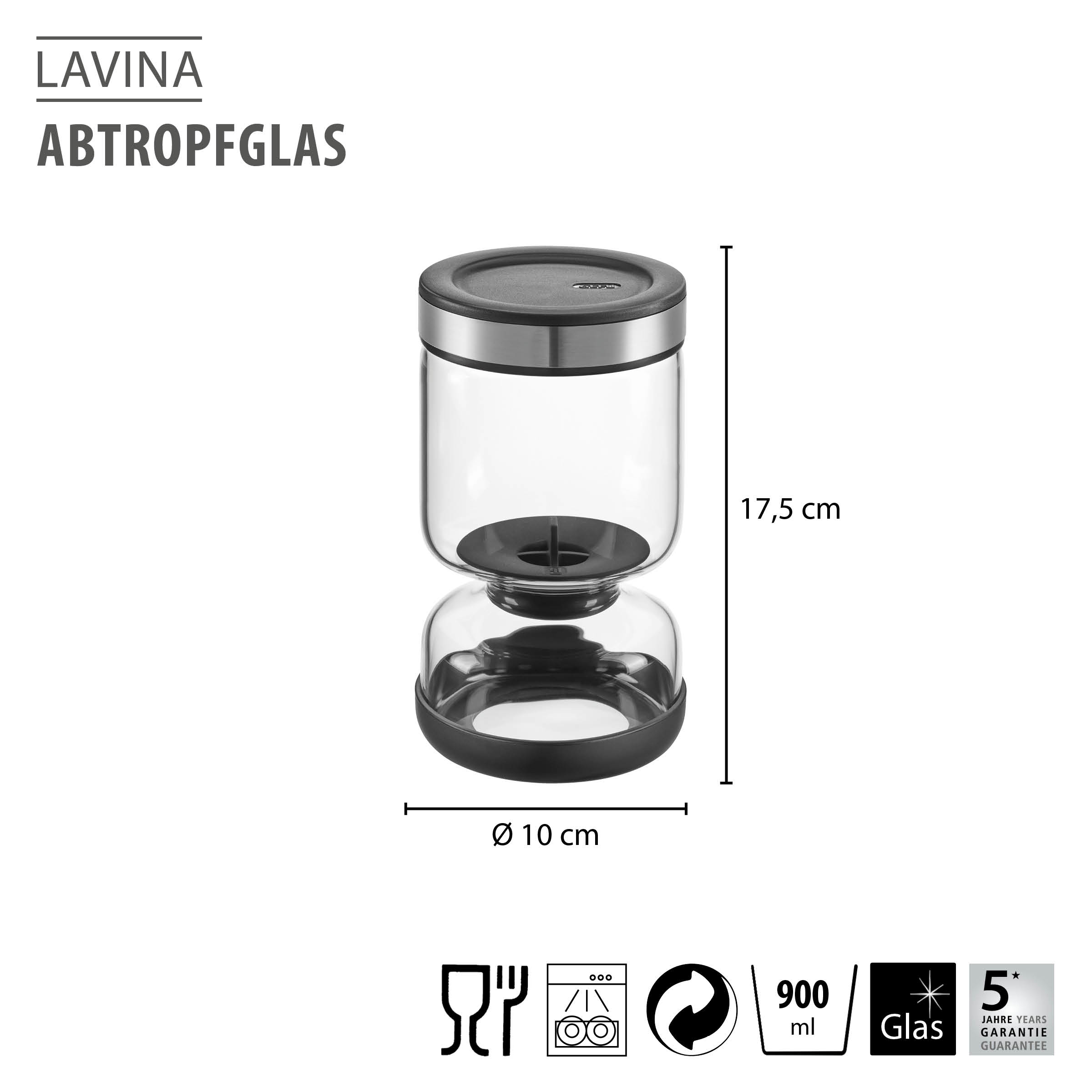 Abtropfglas LAVINA 900ml