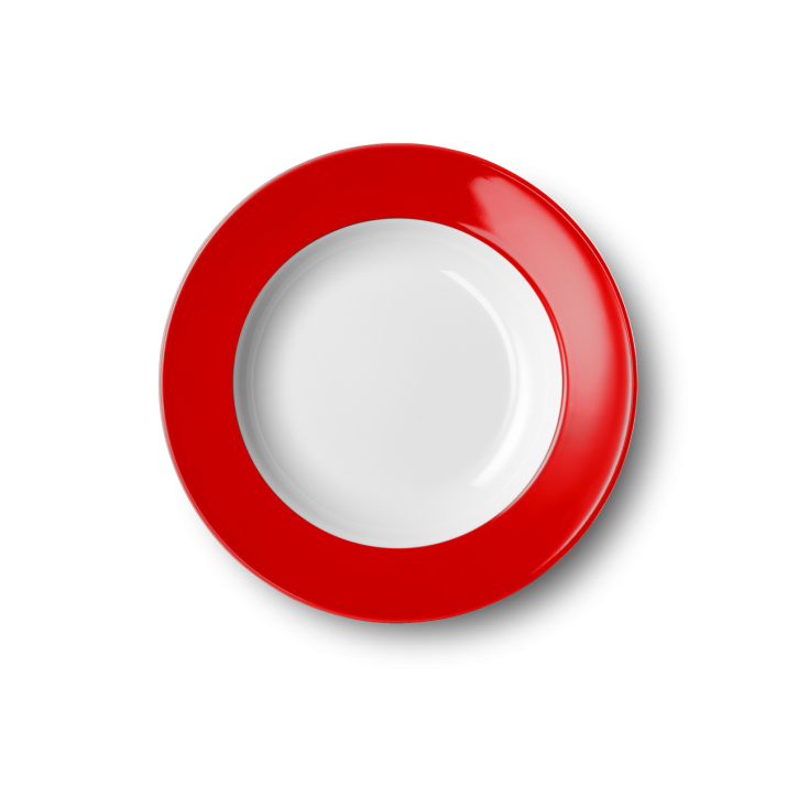 Dibbern Suppenteller 23cm Signalrot Solid Color