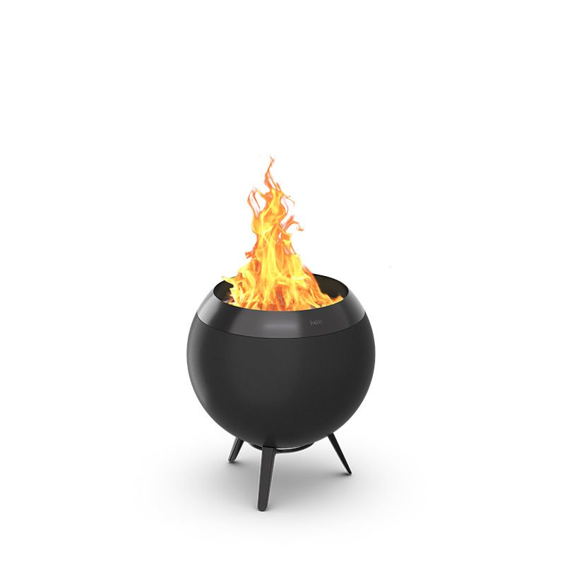 MOON 45 Feuerkorb mit niedrigen Fuß all black