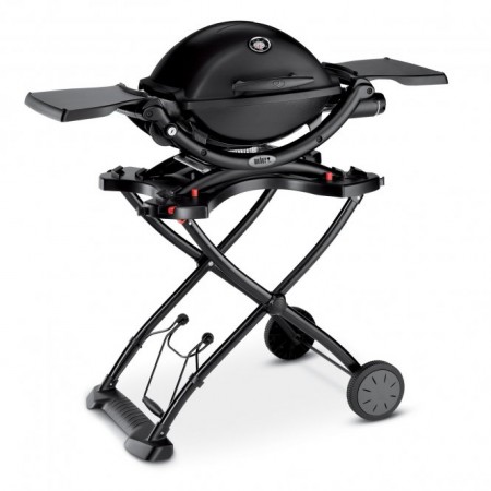 Weber Q 1200 Mobil, Black Line  Mit Rollwagen Standard