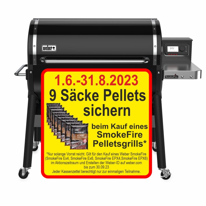 SmokeFire EX6 GBS Holzpelletgrill  Schwarz