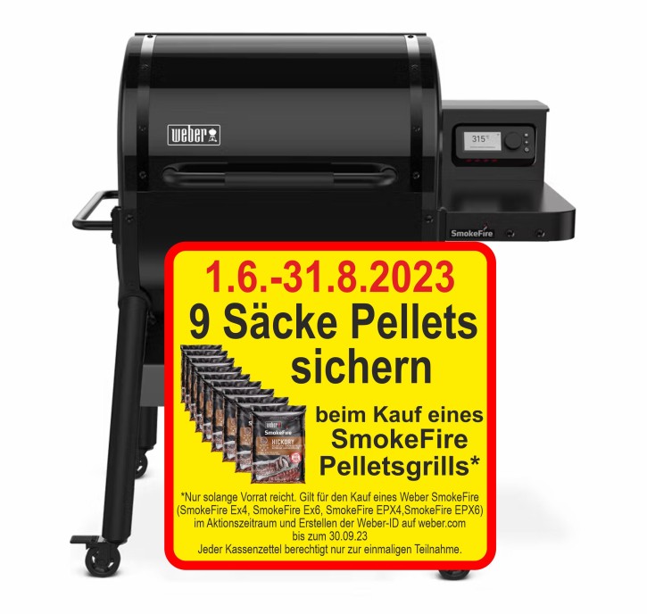 SmokeFire EPX4 Holzpelletgrill, STEALTH Edition Schwarz