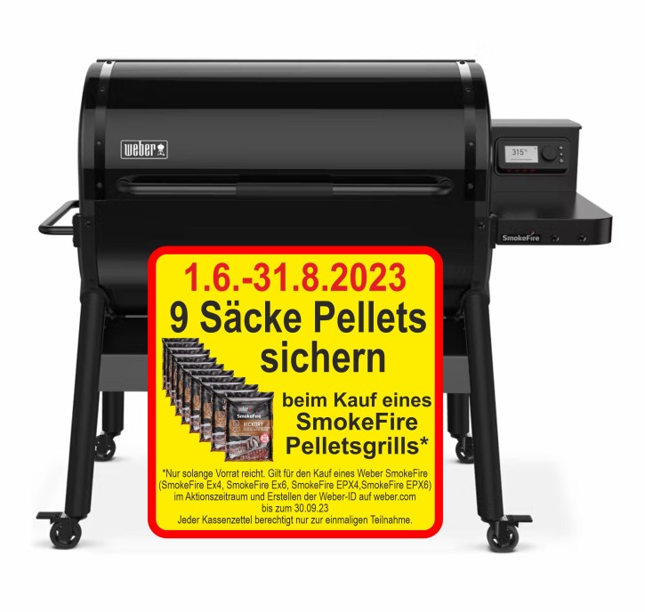 SmokeFire EPX6 Holzpelletgrill, STEALTH Edition Schwarz