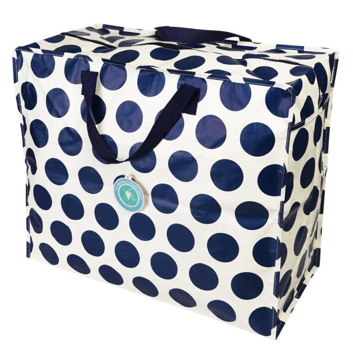 XXL Tasche hell blaue Punkte