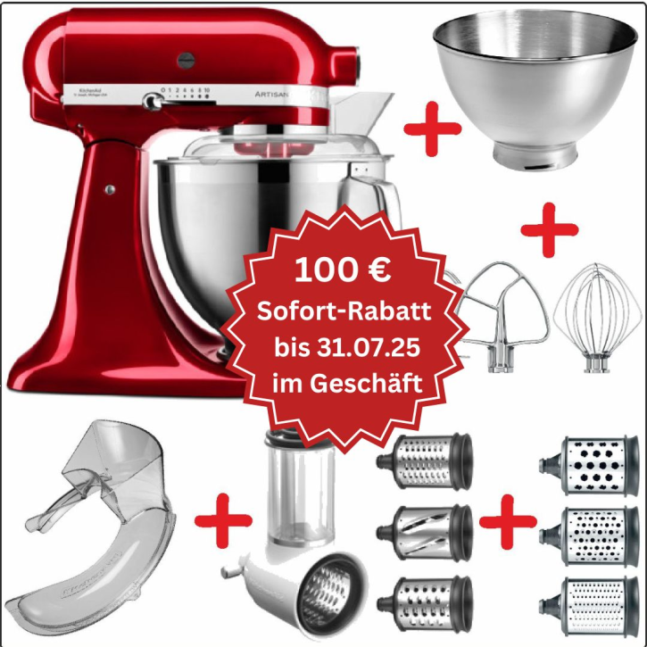 Set-Angebot C KitchenAid Artisan Premium 185 farbig plus 8 Teile