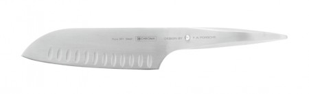 Chroma Porsche Design Santoku mit Kullenschliff 18,0 cm