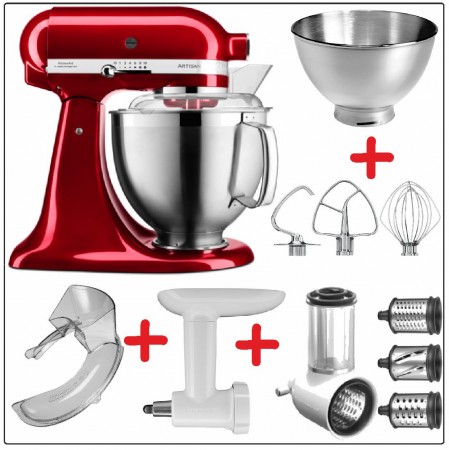 Set-Angebot A KitchenAid Artisan Premium 185 farbig plus 8 Teile