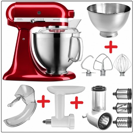 Set-Angebot A KitchenAid Artisan Premium 185 farbig plus 8 Teile