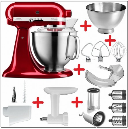 Set-Angebot B KitchenAid Artisan Premium 185 farbig plus 9 Teile