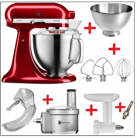 Set-Angebot F KitchenAid Artisan Premium 185 farbig plus 9 Teile