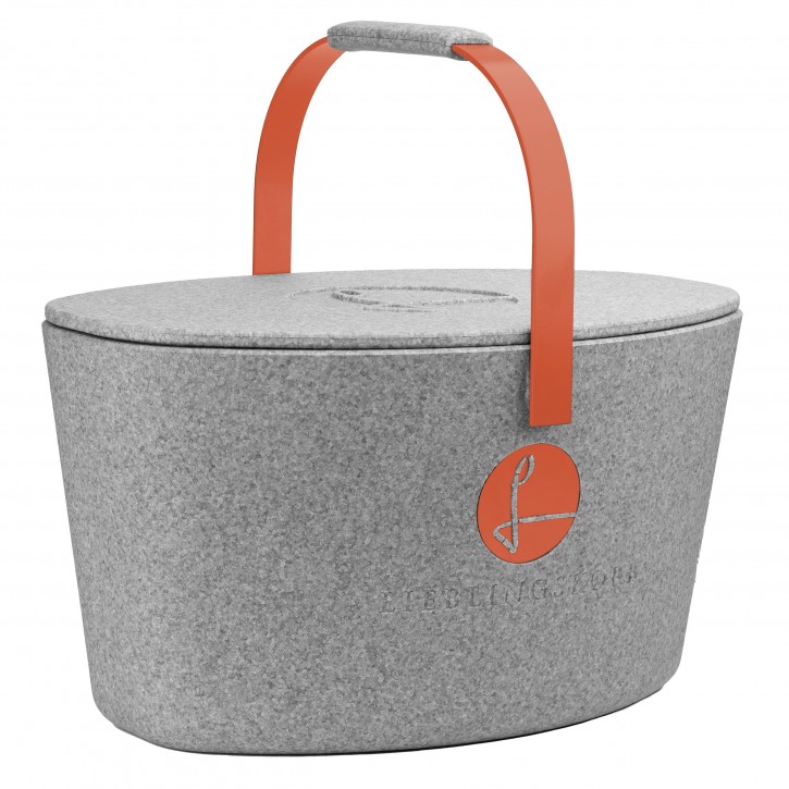 Lieblingskorb Plus LACHSORANGE/grau