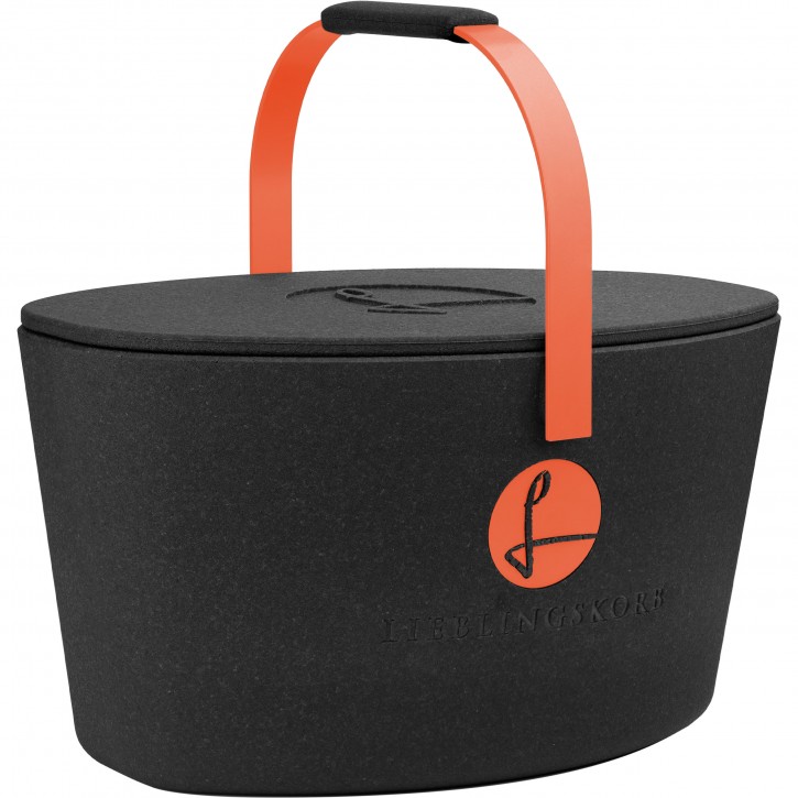 Lieblingskorb Plus LACHSORANGE/schwarz