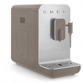 SMEG Kaffeevollautomat 50's Style mit Dampffunktion taupe