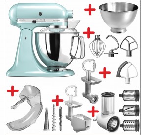 Set-Angebot 3 (Fleisch-Gemüse-Obst-Set) Artisan 175 farbig plus 10 Teile EISBLAU