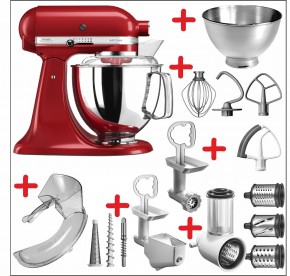 Set-Angebot 3 (Fleisch-Gemüse-Obst-Set) Artisan 175 farbig plus 10 Teile EMPIRE ROT