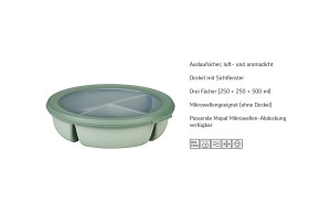 Bento Bowl Cirqula (250+250+500 ml) - Vivid blue