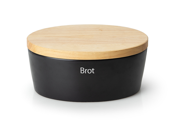 Brottopf oval 30x23x13,5cm  schwarz