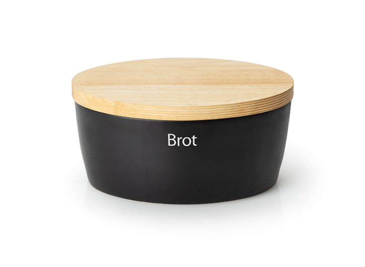 Brottopf oval 27x20x13,5cm  schwarz