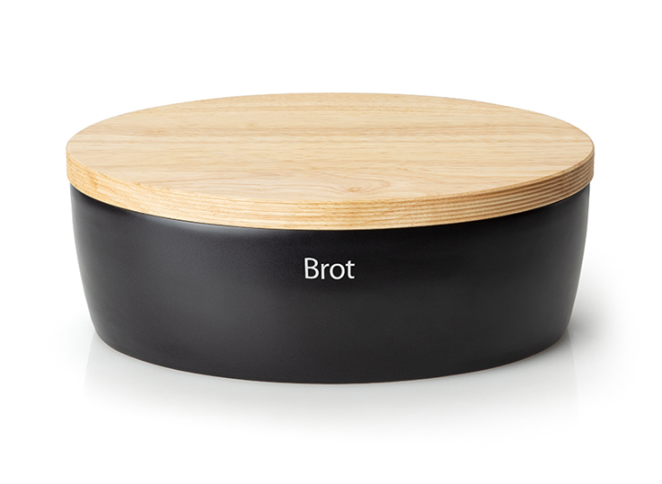 Brottopf oval 36x23x13,5cm   schwarz