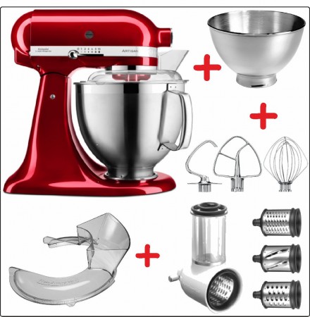 Set-Angebot E KitchenAid Artisan Premium 185 farbig plus 7 Teile